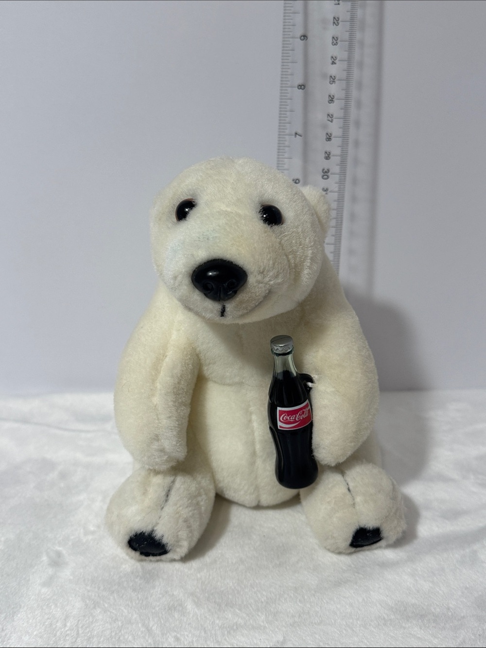 Vintage 1993 Coca-Cola Polar bear With Come Bottle Collectible Plush Toy